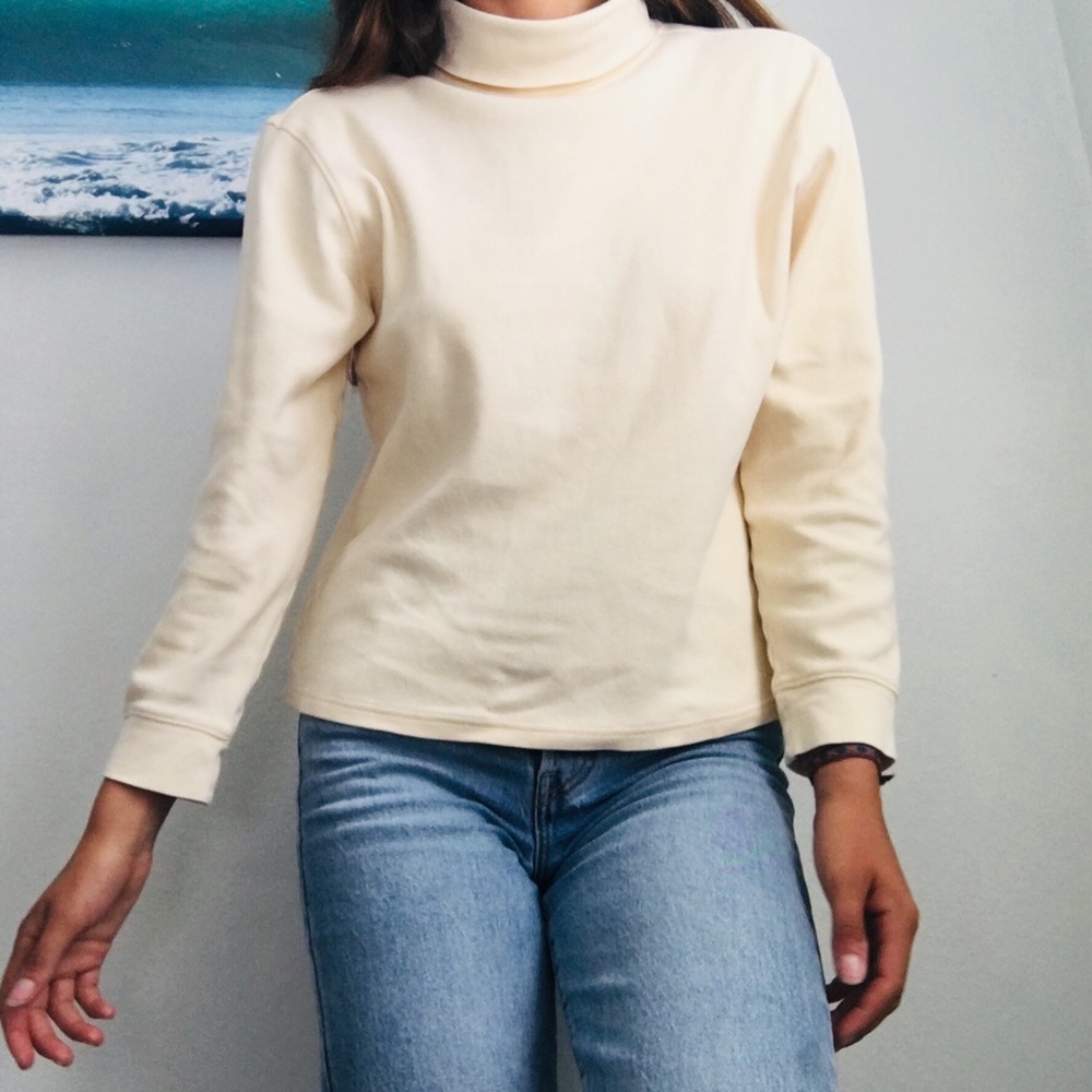 Yellow turtle neck